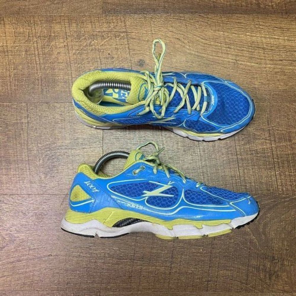 Used Womens Zoot Del Mar Running Athletic Gym Shoes 11 M Blue Green‎